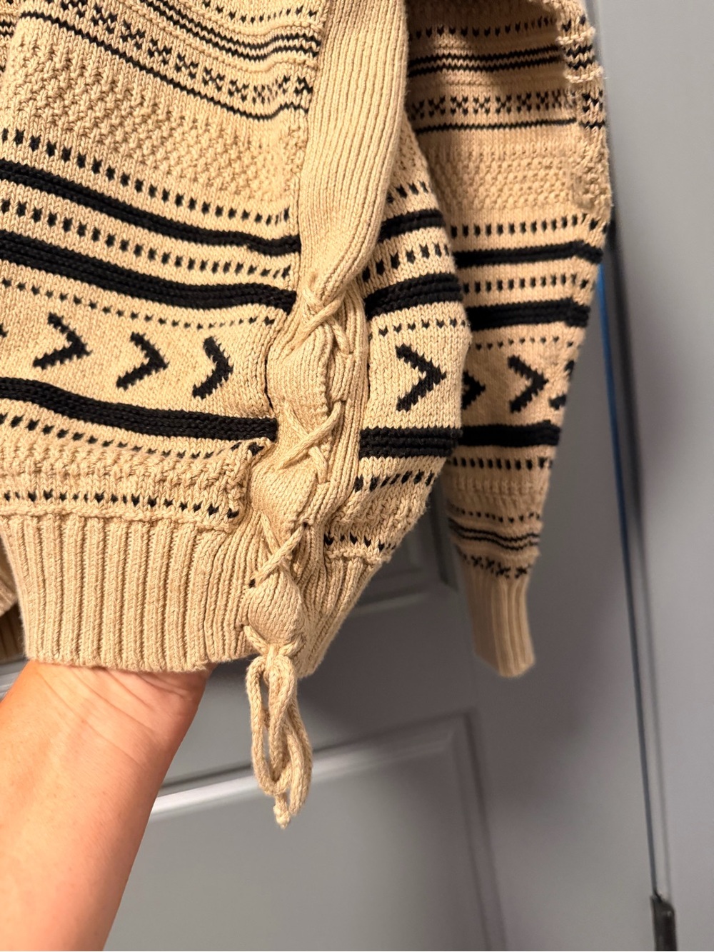 Lauren Ralph Lauren Jacquard-Knit Linen-Blend Sweater MEDIUM - Picture 3 of 9